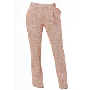 Christopher & Banks Red White Houndstooth High Rise Trouser Pants 10 Petite